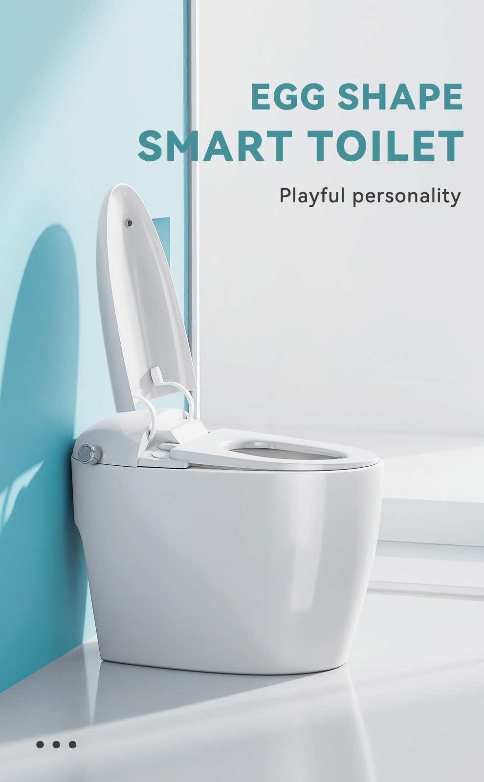Modern egg shape auto sensor one piece intelligent toilet bowl bathroom electric wc toilet egg round smart toilet details