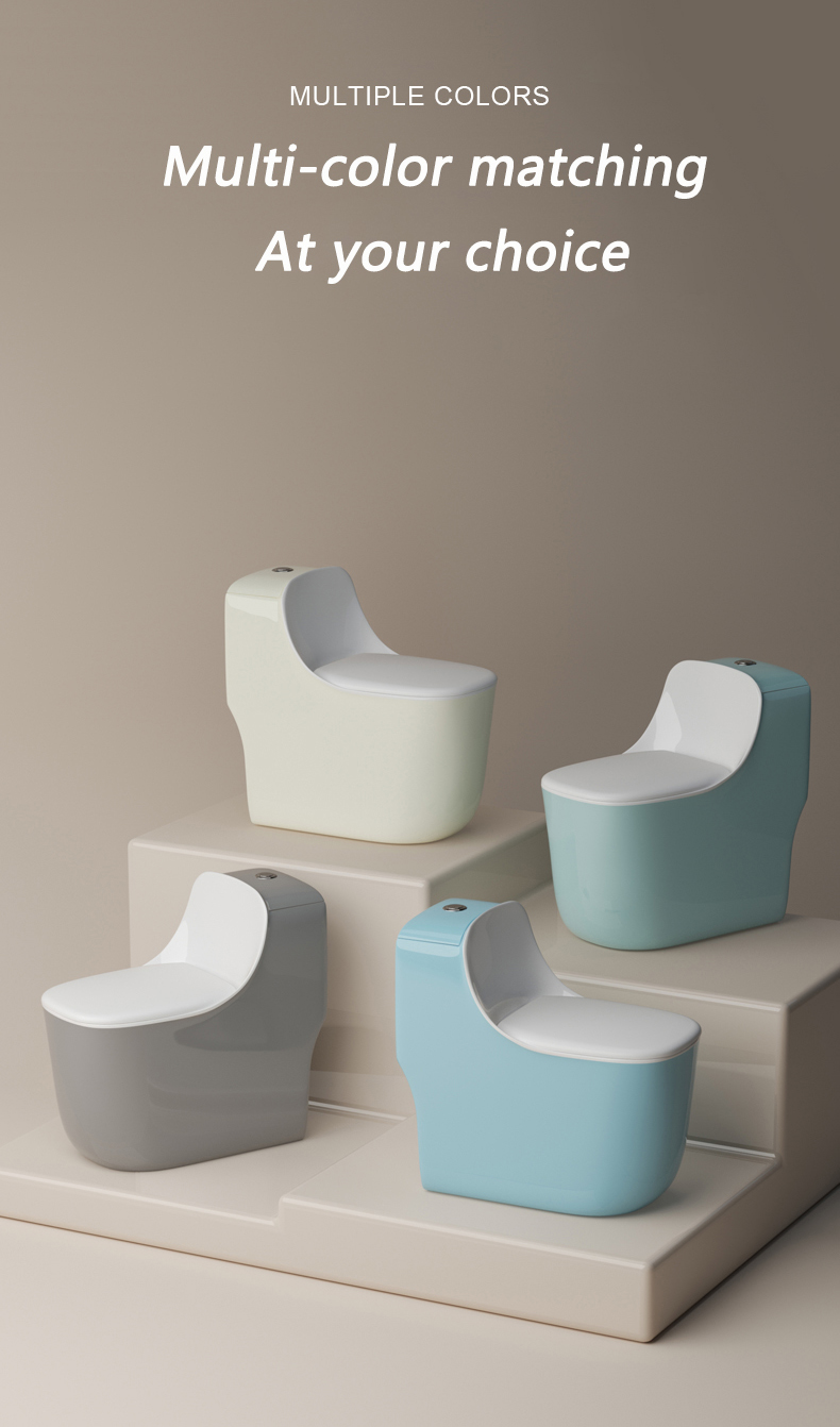 Custom ceramic sanitary ware colored inodoro wc bathroom egg color siphonic toilet floor mounted one piece toilet bowl supplier