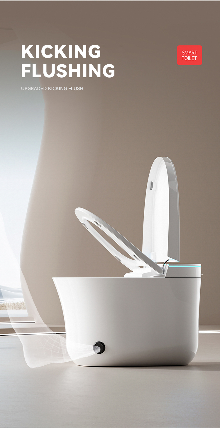 Modern Floor Mounted Bathroom Water Closet Ceramic Automatic Toilet Commode Intelligent Sanitary Ware Smart Toilets manufacture