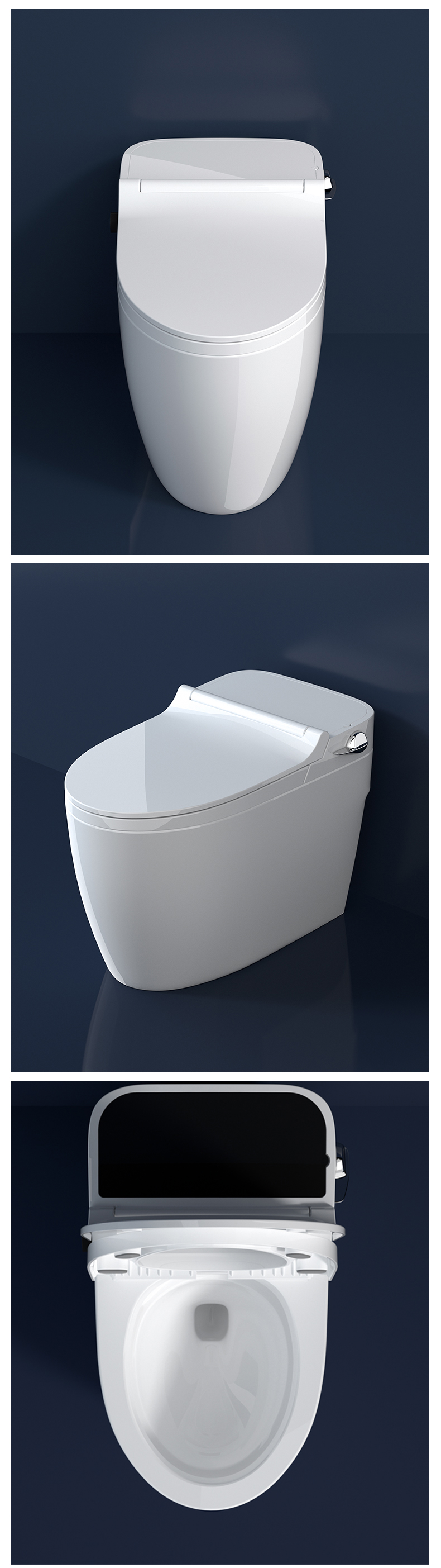 High Quality No Plug-in Auto Flush Electric Bathroom WC Intelligent Commode Toilet Bowl Smart Toilets factory