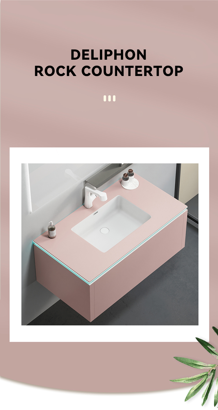 Building Hotel Bathroom Furniture Wall Mounted Led Smart Mirror Sintered Stone Bathroom Cabinet for Construction Project details