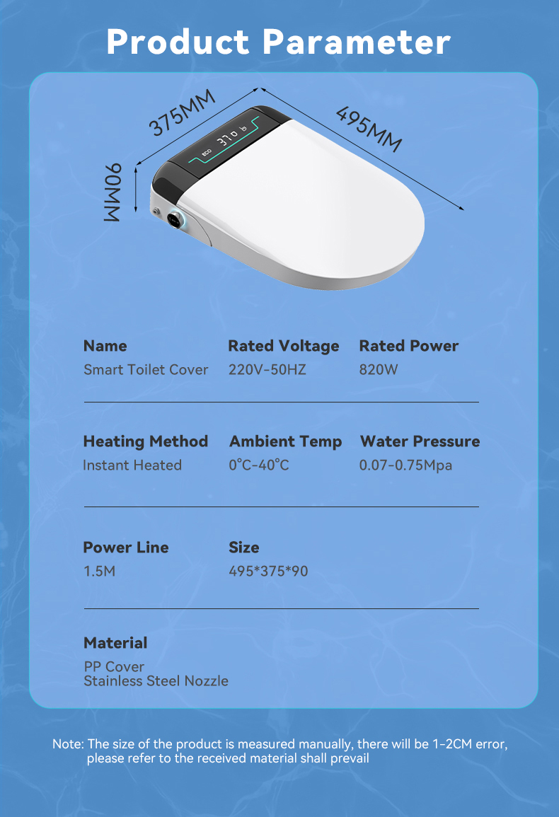 New model inteillgent slow close toilet seats auto clean smart toilet seat electric smart toilet seat cover details