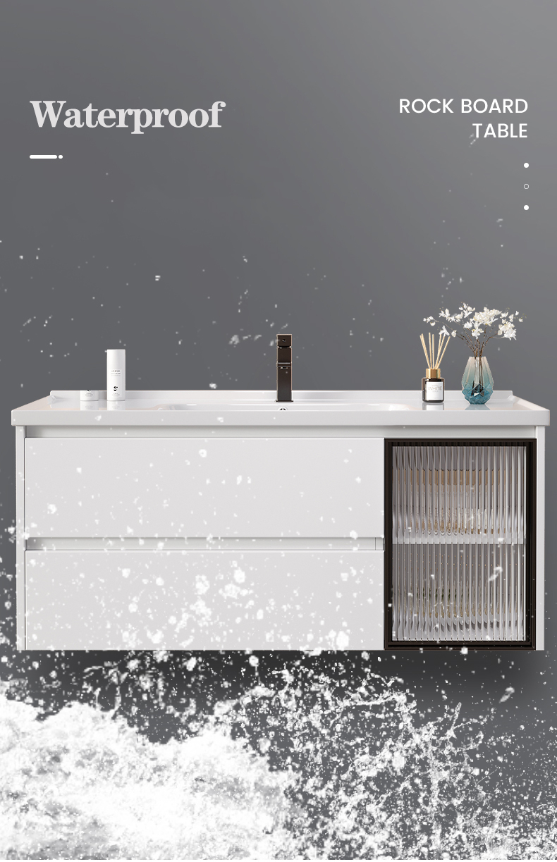 European modern solid wood bathroom cabinet furniture smart mirror wall mounted bathroom vanities details