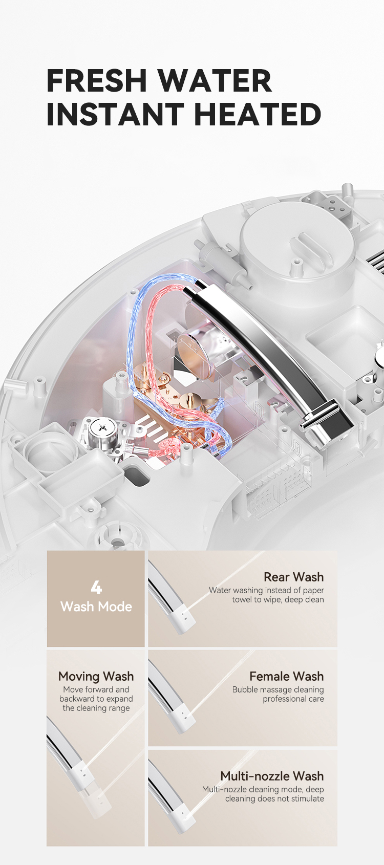 Round Ceramic Sanitary Ware Items Color Automatic Bathroom Wc Intelligent Toilet Bowl Commode Ceramic Round Smart Toilets details