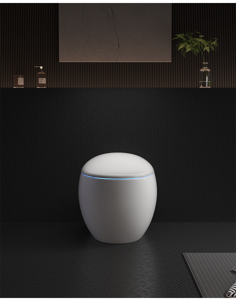Round Egg Design Color Automatic Ceramic Toilets Bowl Electric Bathroom Wc Bidet Floor One Piece Intelligent Smart Toilet Bowl manufacture