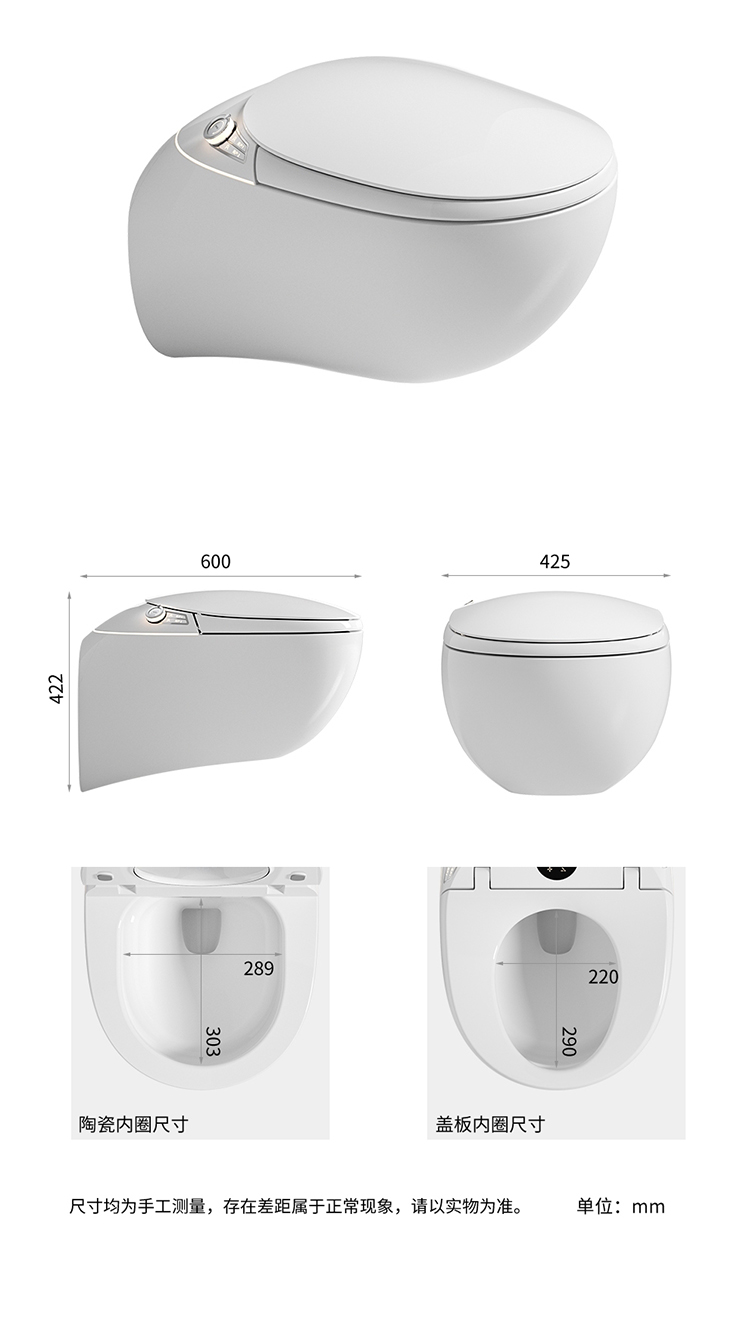 Modern Style Wall Hung Bathroom Smart Toilet Bidet Automatic Flush Intelligent Closestool Bathroom Smart Toilets factory