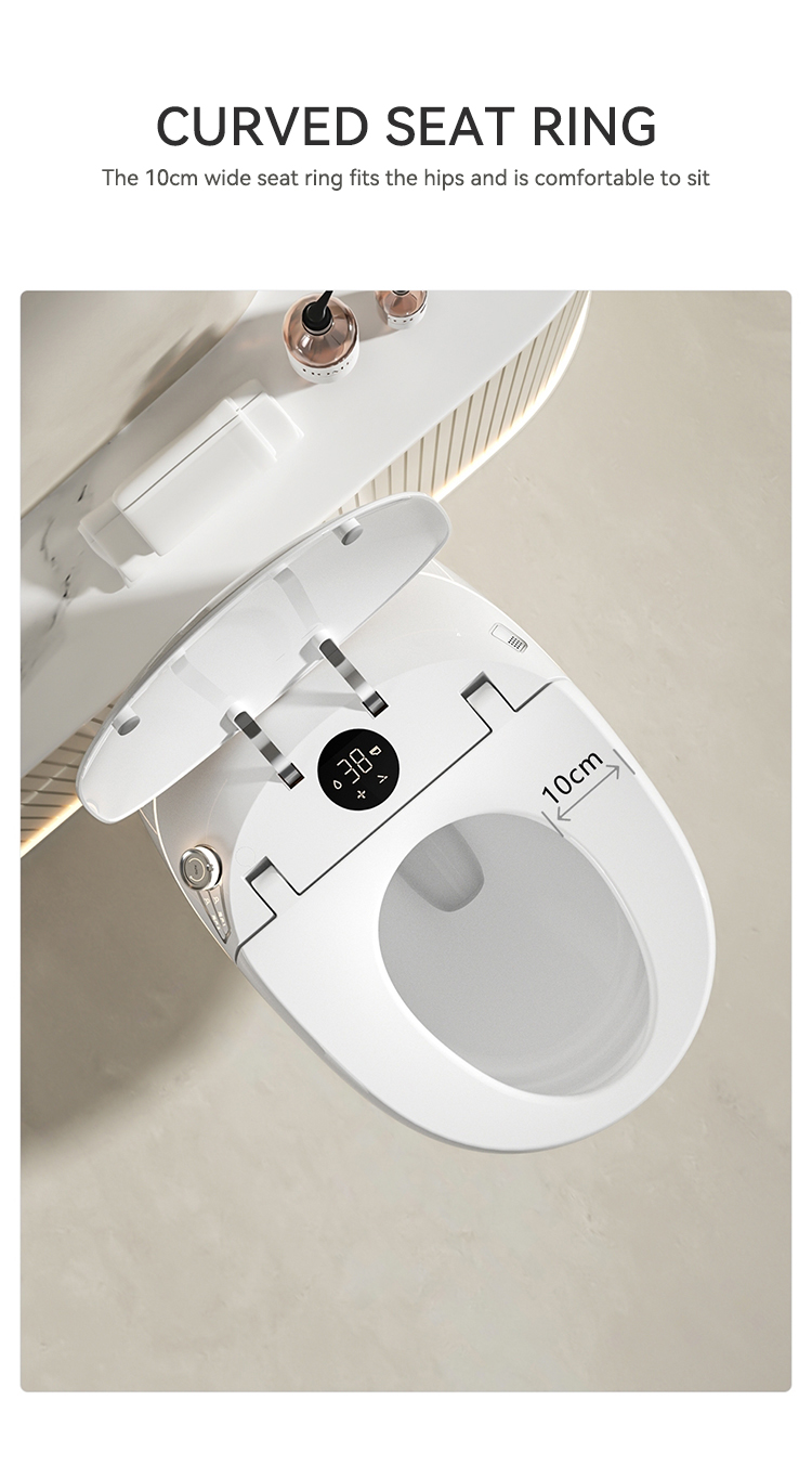 Modern Style Wall Hung Bathroom Smart Toilet Bidet Automatic Flush Intelligent Closestool Bathroom Smart Toilets manufacture