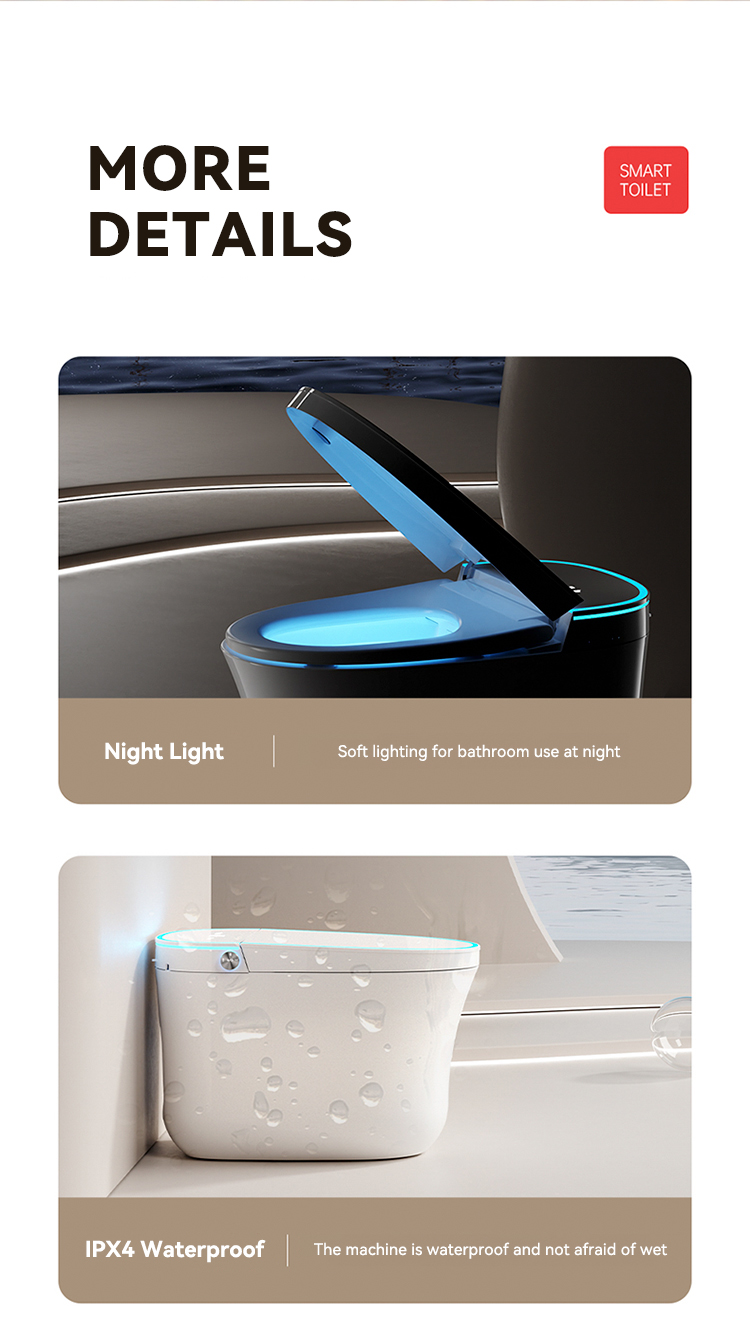 Modern Floor Mounted Bathroom Water Closet Ceramic Automatic Toilet Commode Intelligent Sanitary Ware Smart Toilets supplier