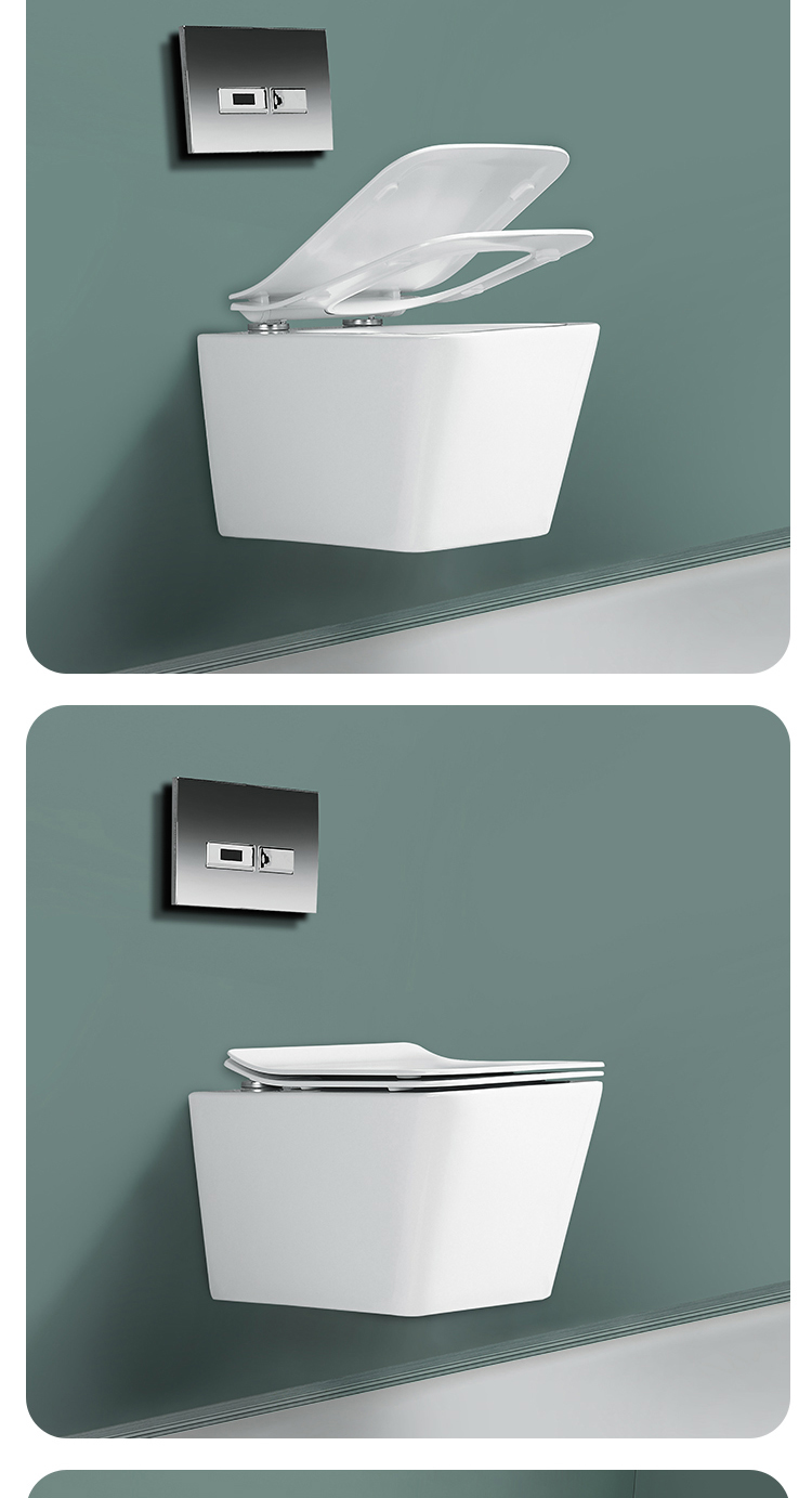 Modern style ceramic one piece bathroom wall flush system hanging toilet wall mount water closet supplier