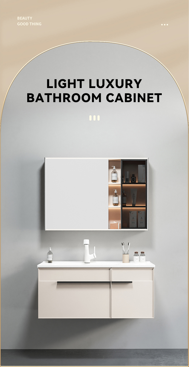 Luxury Bathroom Furniture Wall Mounted Bathroom Mirror Cabinet Solid Wood Bathroom Vanity Cabinets supplier