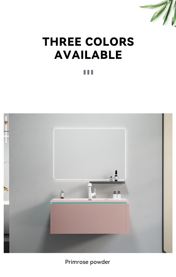 Building Hotel Bathroom Furniture Wall Mounted Led Smart Mirror Sintered Stone Bathroom Cabinet for Construction Project manufacture