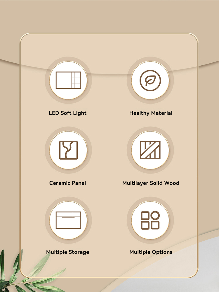 Luxury Bathroom Furniture Wall Mounted Bathroom Mirror Cabinet Solid Wood Bathroom Vanity Cabinets details