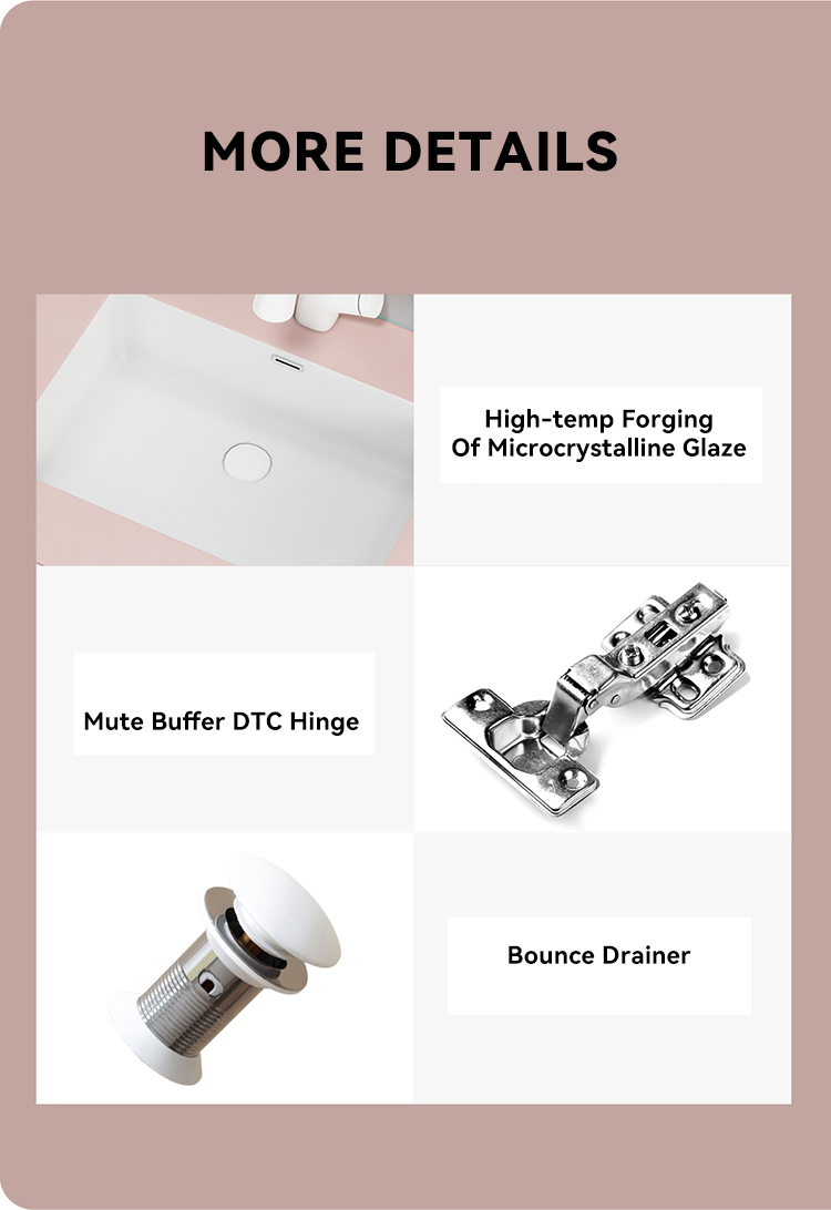 Building Hotel Bathroom Furniture Wall Mounted Led Smart Mirror Sintered Stone Bathroom Cabinet for Construction Project factory