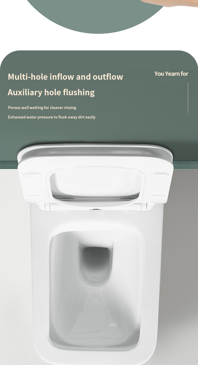 Modern style ceramic one piece bathroom wall flush system hanging toilet wall mount water closet manufacture