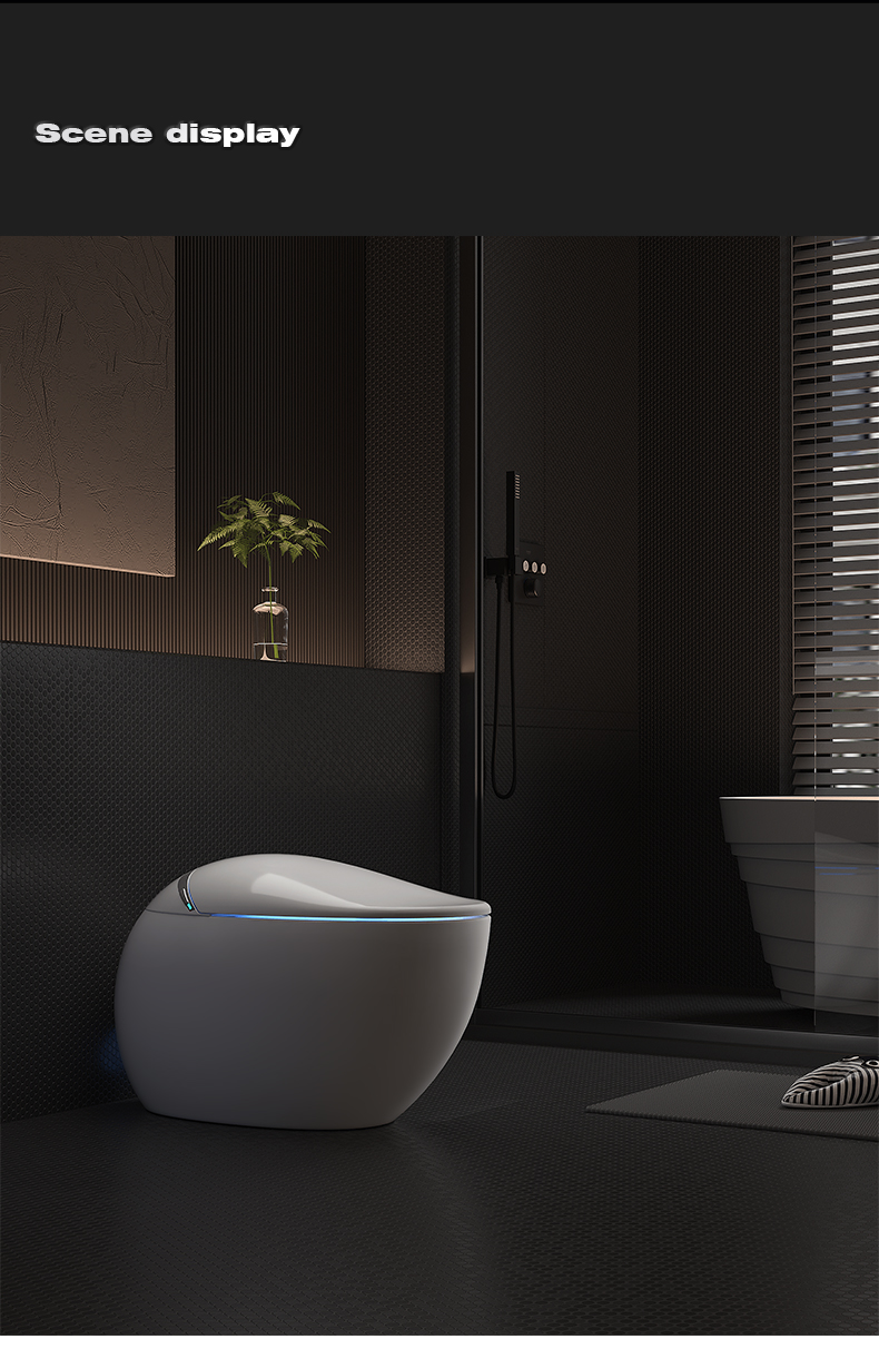 Round Egg Design Color Automatic Ceramic Toilets Bowl Electric Bathroom Wc Bidet Floor One Piece Intelligent Smart Toilet Bowl supplier