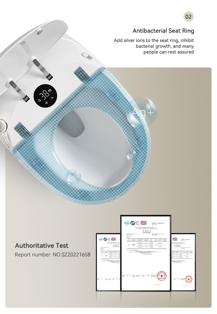 Modern Style Wall Hung Bathroom Smart Toilet Bidet Automatic Flush Intelligent Closestool Bathroom Smart Toilets manufacture