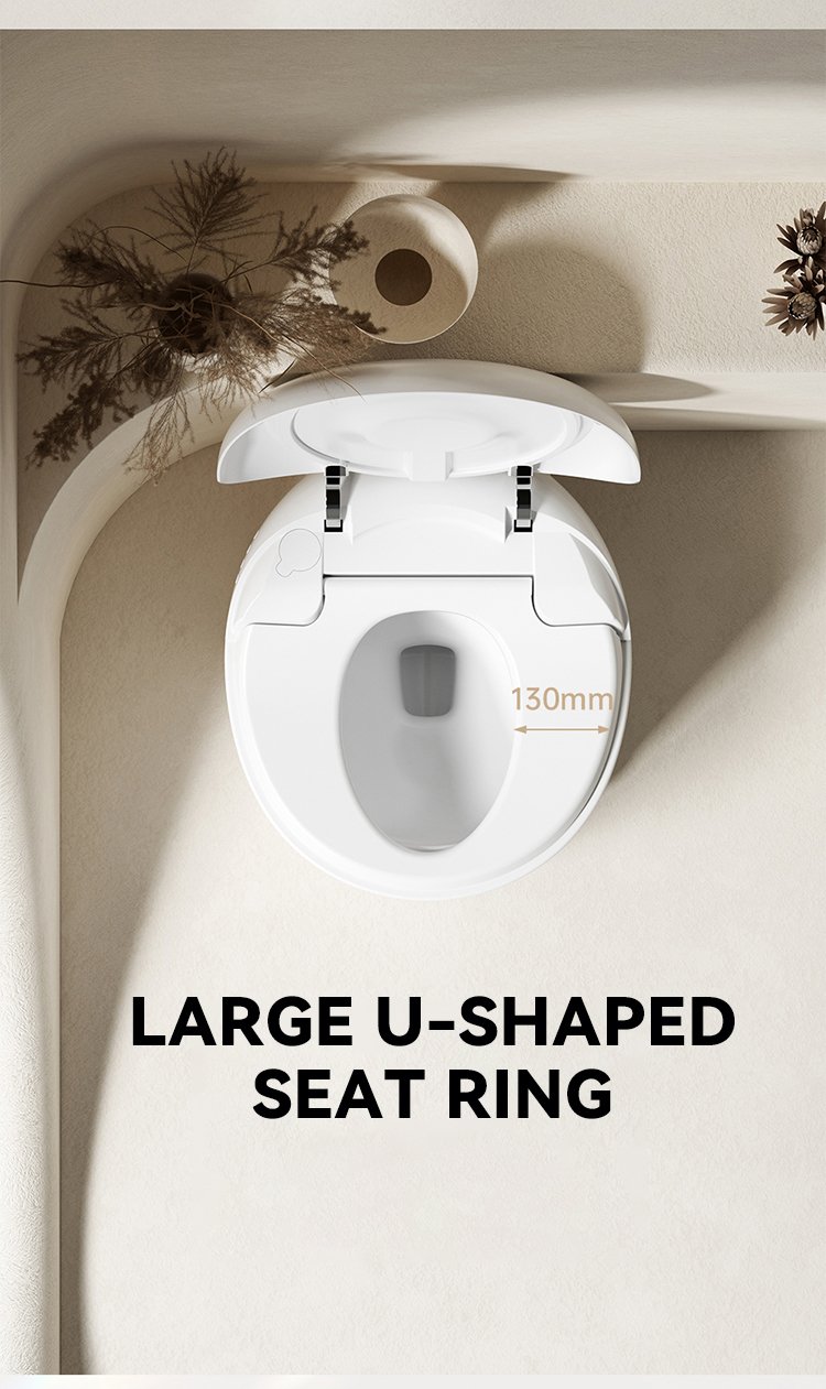 Round Ceramic Sanitary Ware Items Color Automatic Bathroom Wc Intelligent Toilet Bowl Commode Ceramic Round Smart Toilets factory