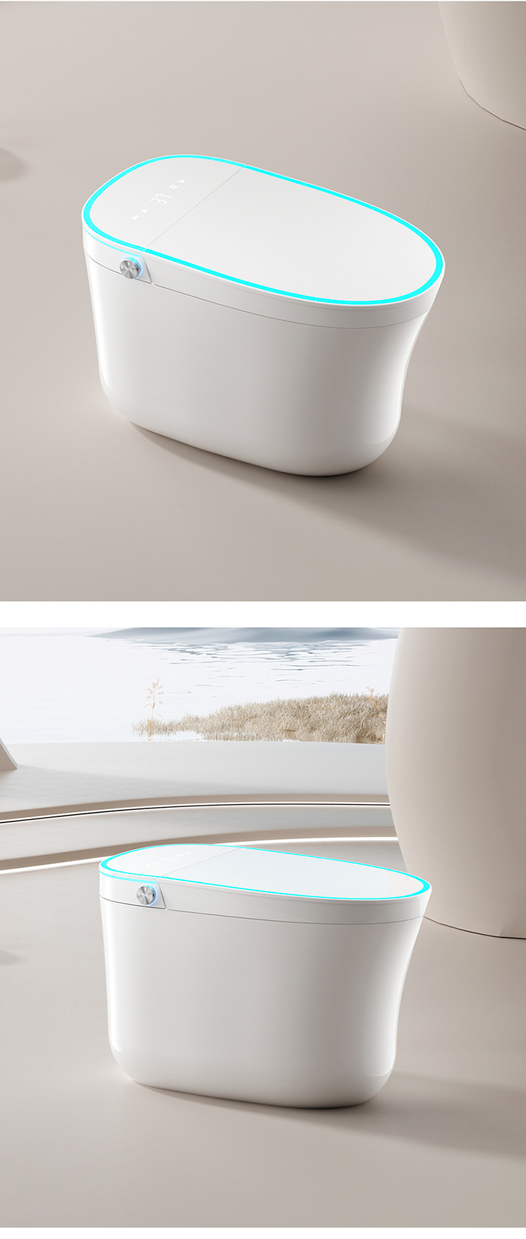 Modern Floor Mounted Bathroom Water Closet Ceramic Automatic Toilet Commode Intelligent Sanitary Ware Smart Toilets manufacture
