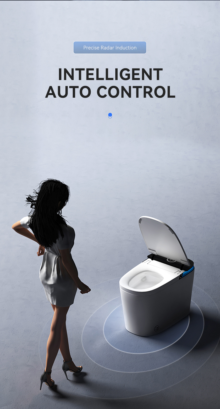 Auto sensor flush open electric bathroom japanese one piece intelligent wc commode toilet bowl automatic smart toilets factory