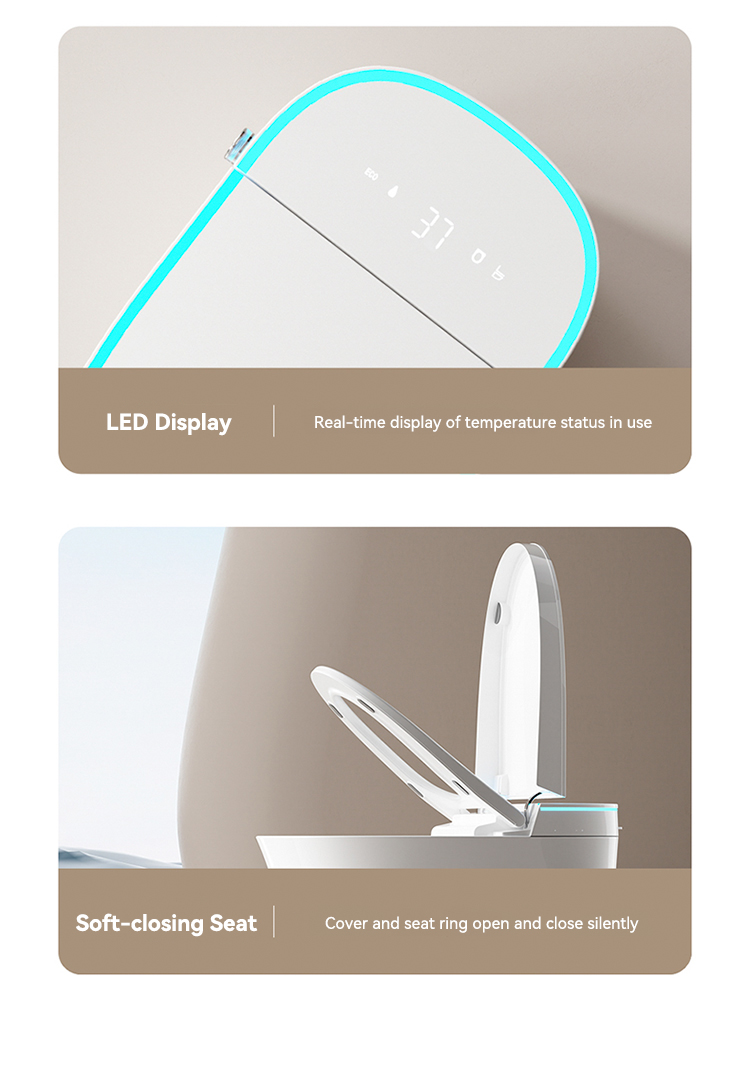 Modern Floor Mounted Bathroom Water Closet Ceramic Automatic Toilet Commode Intelligent Sanitary Ware Smart Toilets supplier