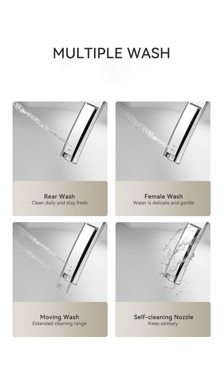 Modern Style Wall Hung Bathroom Smart Toilet Bidet Automatic Flush Intelligent Closestool Bathroom Smart Toilets supplier