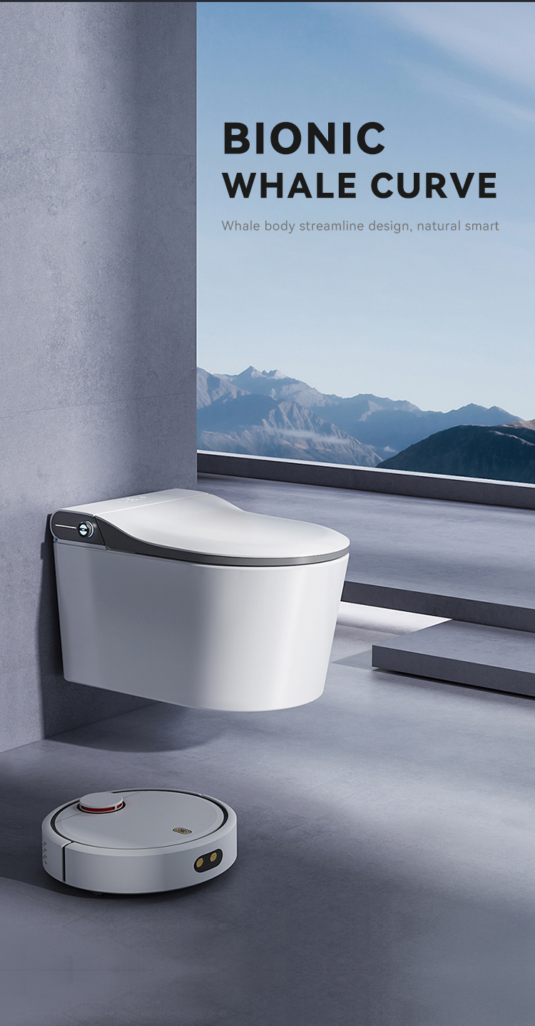 Concealed Cistern Back To Wall Intelligent Wc Wall Hung Toilet Bowl Automatic Toilet Bidet Bathroom Wall Hung Smart Toilet factory