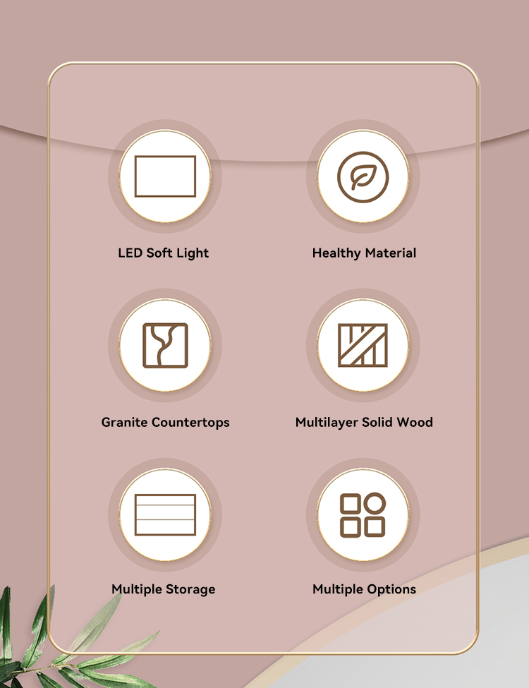 Building Hotel Bathroom Furniture Wall Mounted Led Smart Mirror Sintered Stone Bathroom Cabinet for Construction Project factory