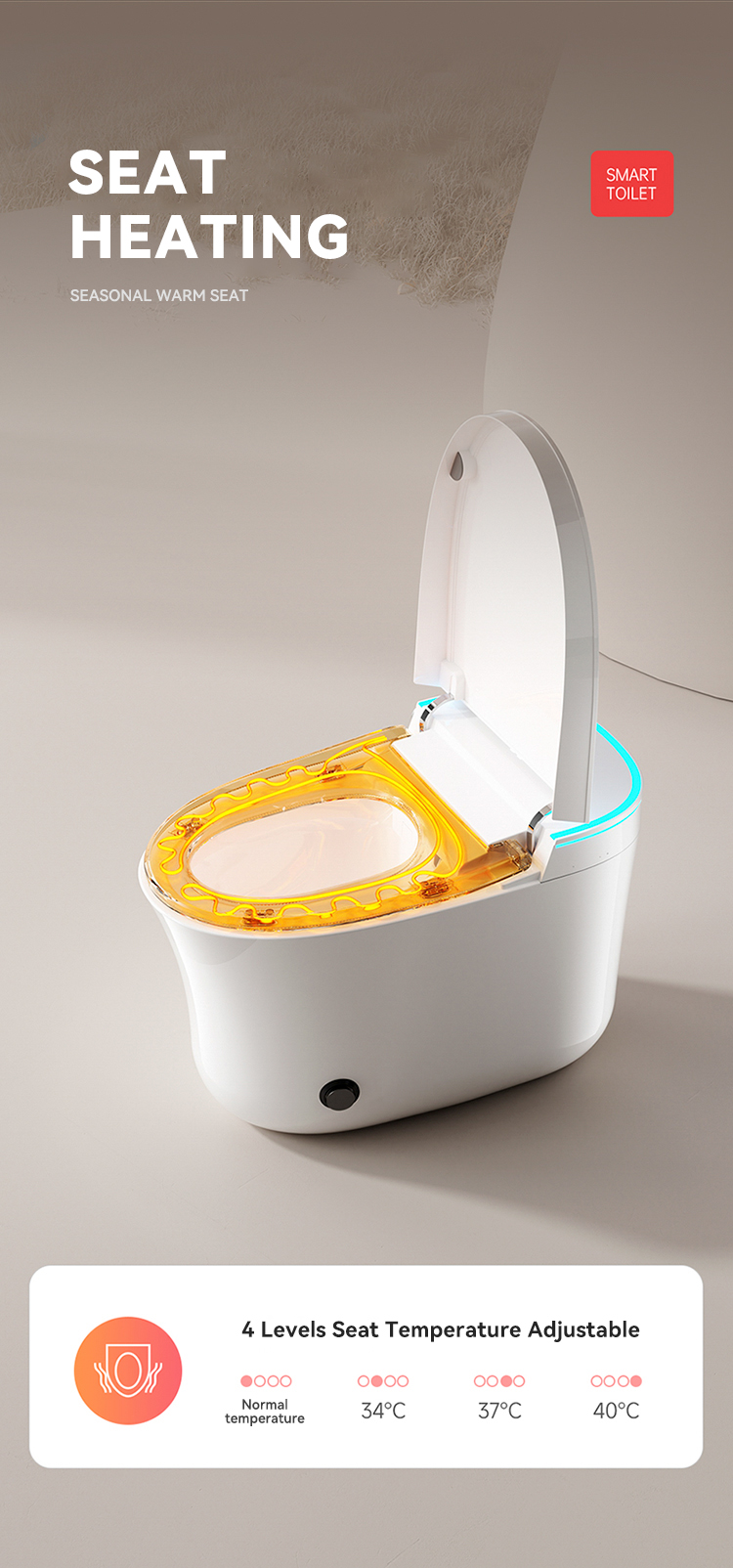 Modern Floor Mounted Bathroom Water Closet Ceramic Automatic Toilet Commode Intelligent Sanitary Ware Smart Toilets manufacture