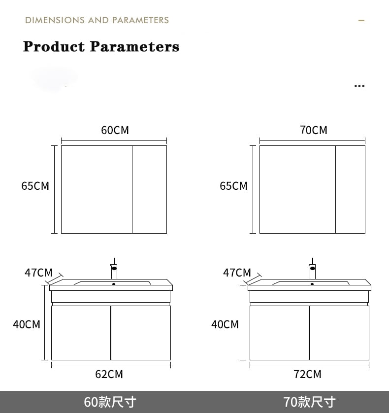 Luxury Black Gold Design Waterproof Solid Wood Cabinet Bathroom Vanity Sink Wall Mounted Bathroom Vanity For Bath Vanity Unit factory