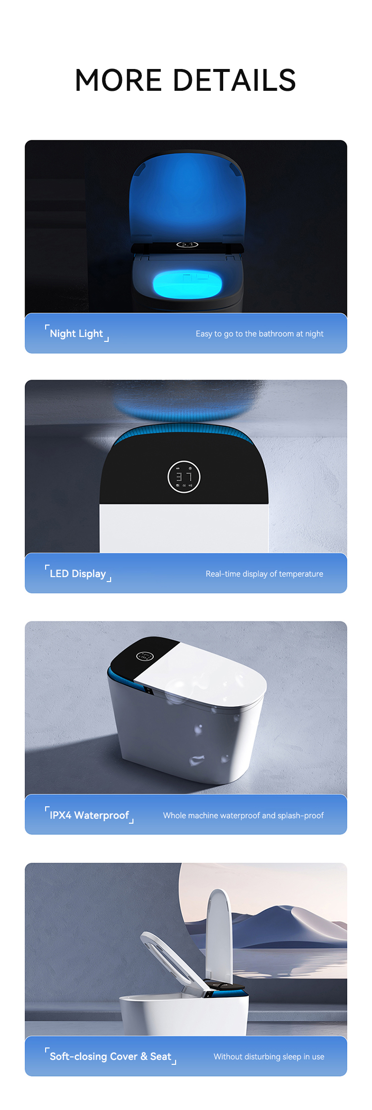 Auto sensor flush open electric bathroom japanese one piece intelligent wc commode toilet bowl automatic smart toilets factory