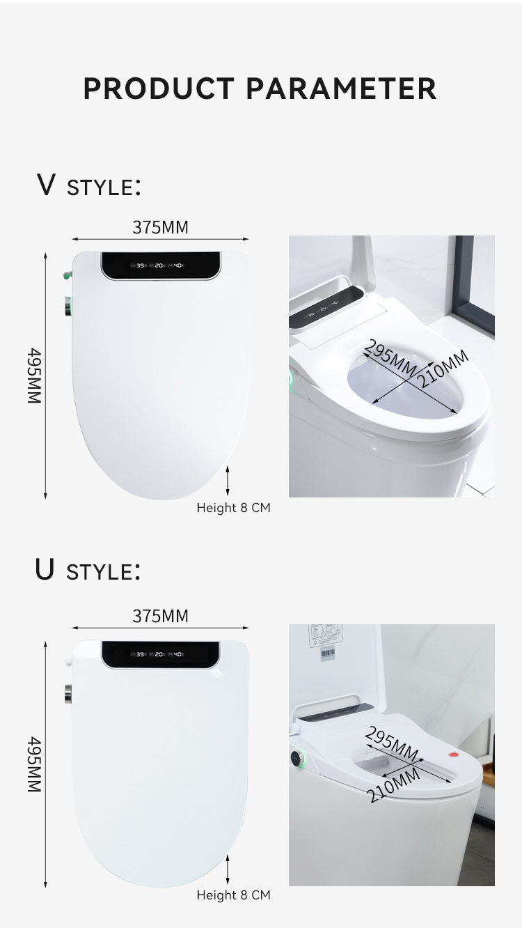 New arrival 110V/220V intelligent heated automatic toilet seat bathroom accessories smart toilet seat cover manufacture