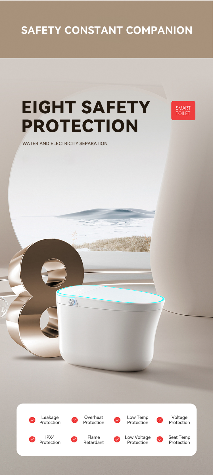 Modern Floor Mounted Bathroom Water Closet Ceramic Automatic Toilet Commode Intelligent Sanitary Ware Smart Toilets supplier