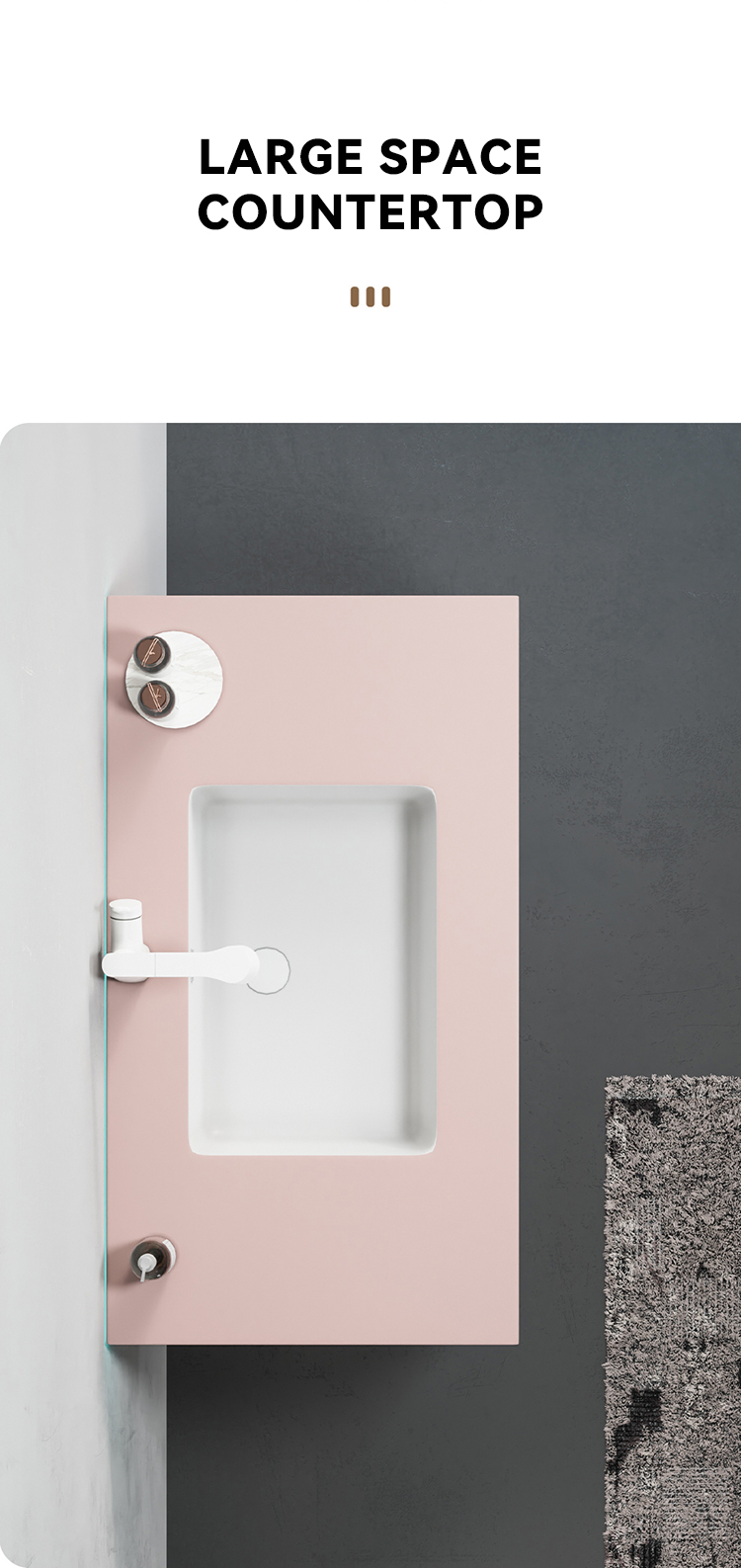 Building Hotel Bathroom Furniture Wall Mounted Led Smart Mirror Sintered Stone Bathroom Cabinet for Construction Project manufacture