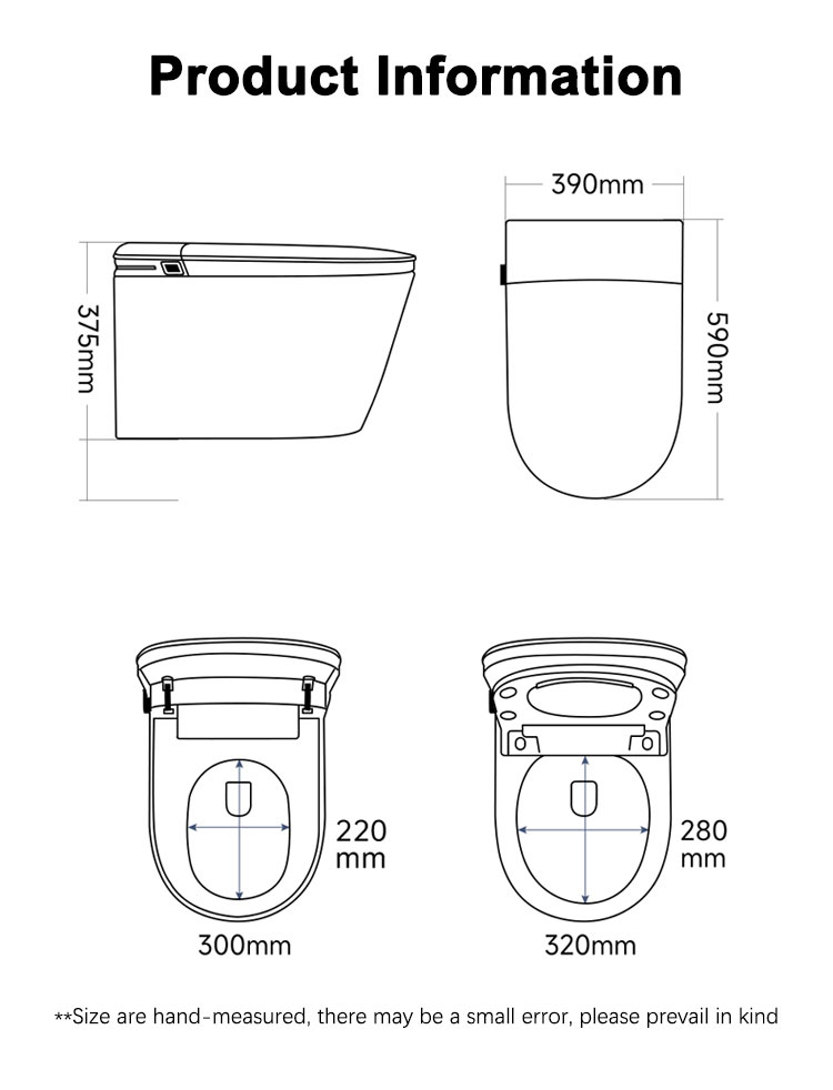 Custom Automatic Sanitary Ware Ceramic Wall Mounted Intelligent Toilet Bowl Bathroom Water Closet Wall Hung Smart Toilets details