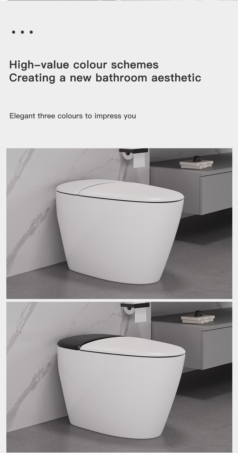 New Design Warm Heating Ceramic Automatic Flushing Bathroom WC Intelligent Toilet Bowl Ceramic Electric Smart Toilets factory