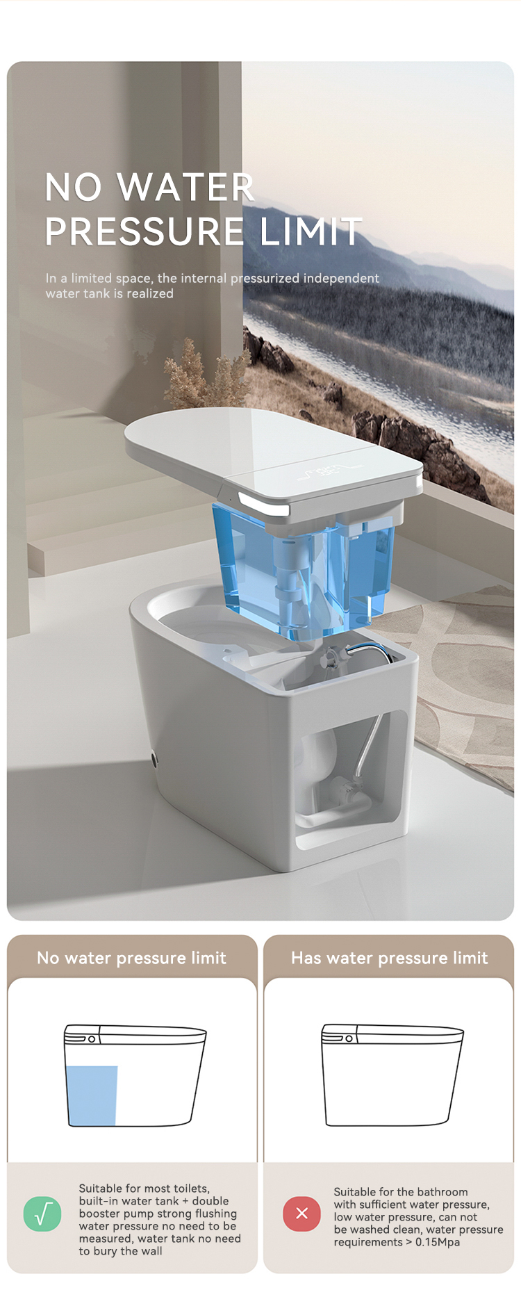 Hot Sale Bathroom Wc Sanitary Ware Items Intelligent Toilet Bowl Auto Sensor One Piece Bidet Toilet Automatic Smart Toilet supplier