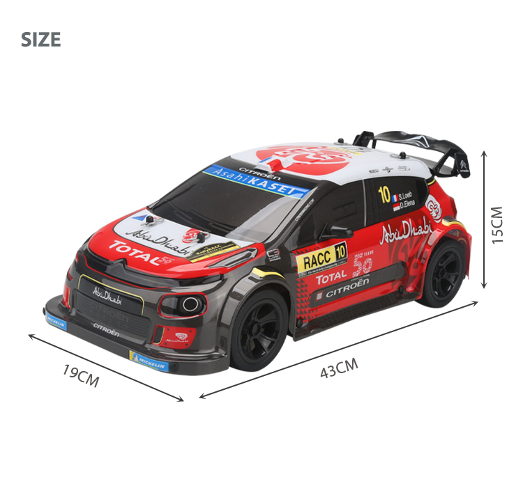 FAST GEARZ 1/10 RC Car – Official Licensed CITROËN C3 WRC Remote
