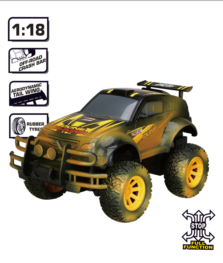 FAST GEARZ - 27mhz 1/18 Scale Full Function Remote Control Rally Truck Car RC Rally with Offroad Crash Bar Crawler Vehicle manufacture