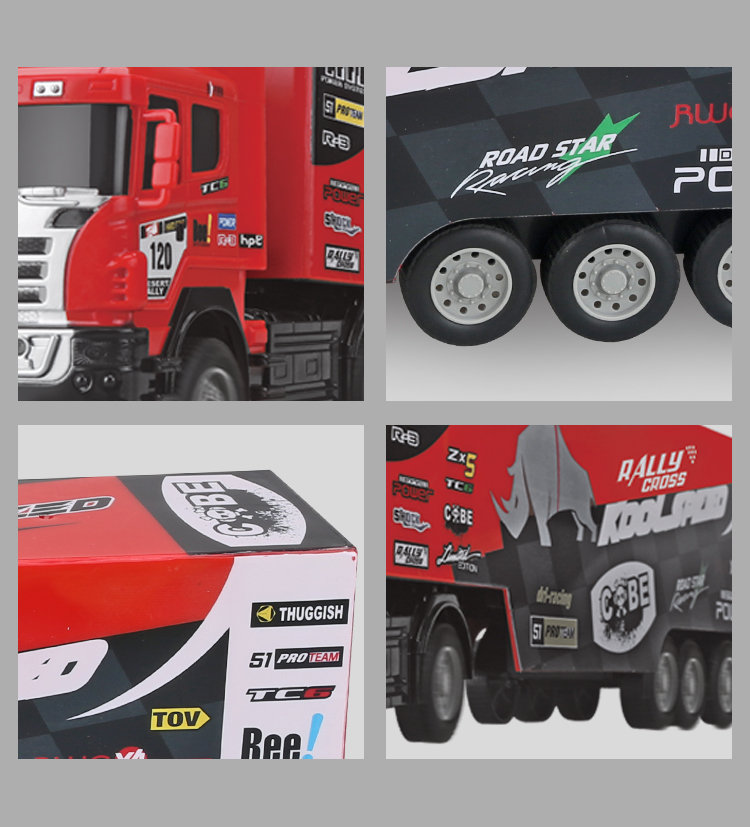 FAST GEARZ - 50CM 2.4Ghz RC Container Truck Full Function Remote Control Rally Truck with Light Large Truck Vehicle Toy for Kids factory
