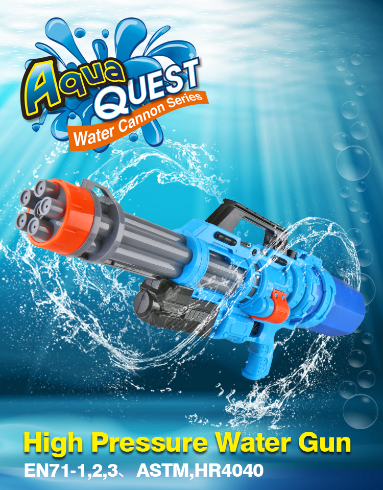 WATER FUN - 1600 ml Super Large Gatling Capacity Big Water Gun Kids Pistolas De Agua High Pressure Squirt Water Up to 32 feet factory
