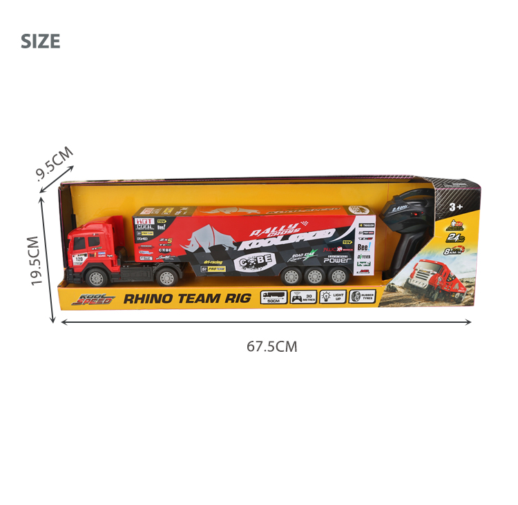 FAST GEARZ - 50CM 2.4Ghz RC Container Truck Full Function Remote Control Rally Truck with Light Large Truck Vehicle Toy for Kids manufacture