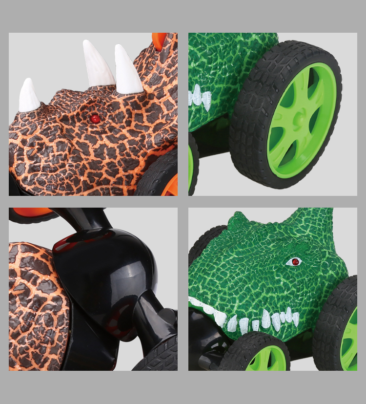 FAST GEARZ - 27Mhz Remote Control Rex Stunt Car Twist Car Electric Toy RC Car Wholesale Stunt 360 Rotation Kids Dinosaur Toys factory