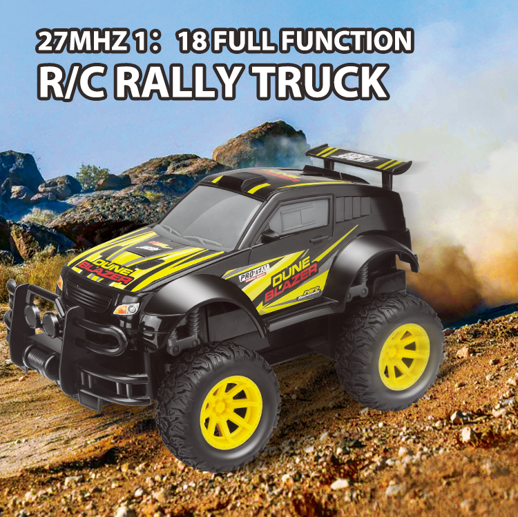 FAST GEARZ - 27mhz 1/18 Scale Full Function Remote Control Rally Truck Car RC Rally with Offroad Crash Bar Crawler Vehicle factory