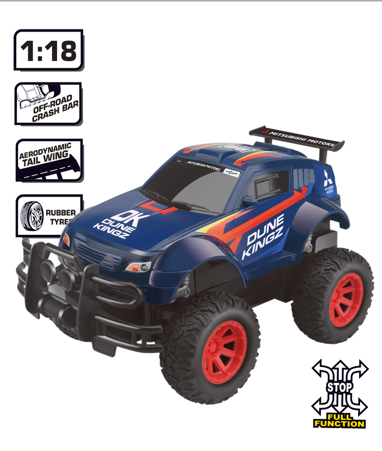 FAST GEARZ - Official Licensed Mitsubishi Montero Evolution 1/18 Remote Control Car Off-Road Fast RC Crawler w/ Rubber Grip Tire manufacture