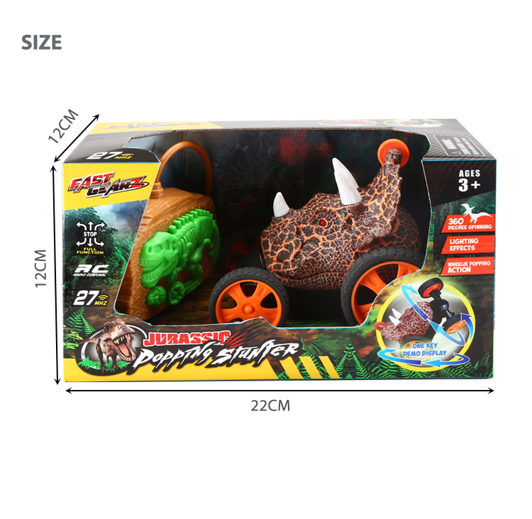 FAST GEARZ - 27Mhz Remote Control Rex Stunt Car Twist Car Electric Toy RC Car Wholesale Stunt 360 Rotation Kids Dinosaur Toys details