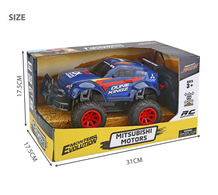 FAST GEARZ - Official Licensed Mitsubishi Montero Evolution 1/18 Remote Control Car Off-Road Fast RC Crawler w/ Rubber Grip Tire manufacture