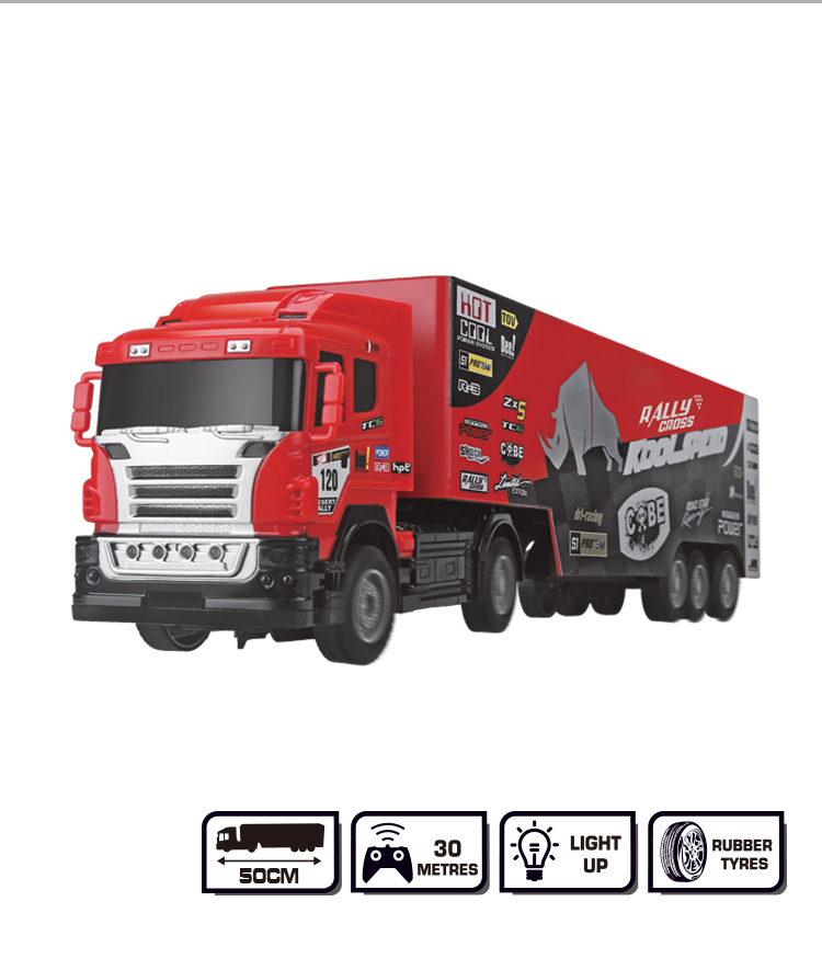 FAST GEARZ - 50CM 2.4Ghz RC Container Truck Full Function Remote Control Rally Truck with Light Large Truck Vehicle Toy for Kids supplier