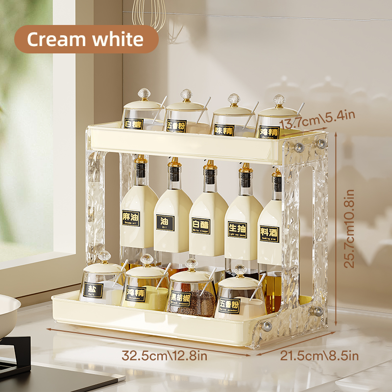 Chengyan Efficient Kitchen Organization Multi-Layered Kitchen Storage Organizer with Drawer Kitchen Organizer Plastic Storage details