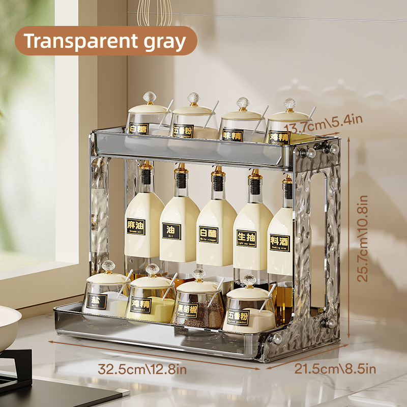 Chengyan Efficient Kitchen Organization Multi-Layered Kitchen Storage Organizer with Drawer Kitchen Organizer Plastic Storage details