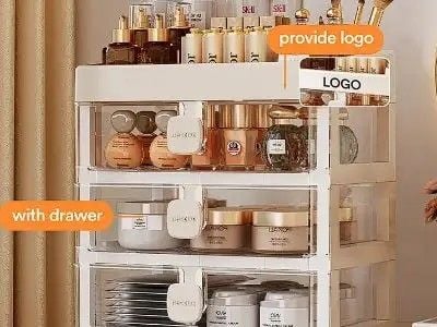 Sleek Tabletop Cosmetic Organizers Boost Retail Beauty Product Appeal